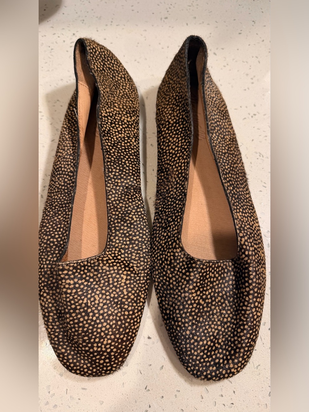 Madewell Black and Brown Speckled Ballet Flats
